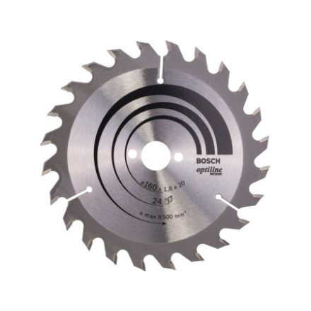BOSCH Pílka na drevo 160 x 20/16 x 1,8 mm / 24T Optiline Wood ATB