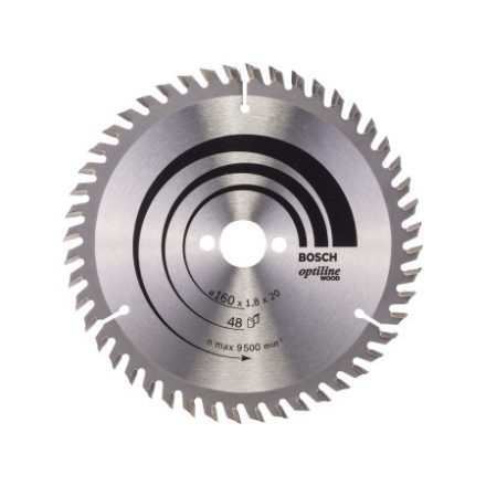 BOSCH Pílový kotúč na drevo 160 x 20/16 x 1,8 mm / 48T Optiline Wood ATB