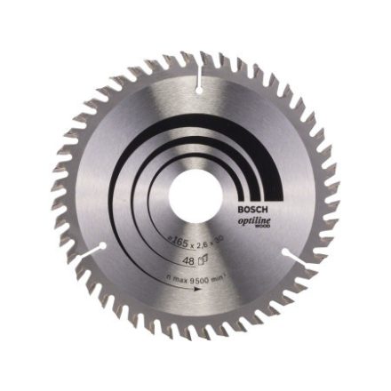 BOSCH Pílací kotúč na drevo 165 x 30/20 x 2,6 mm / 48T Optiline Wood ATB