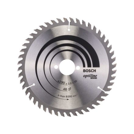 BOSCH Pílový kotúč na drevo 190 x 30 x 2,0 mm / 48T Optiline Wood ATB