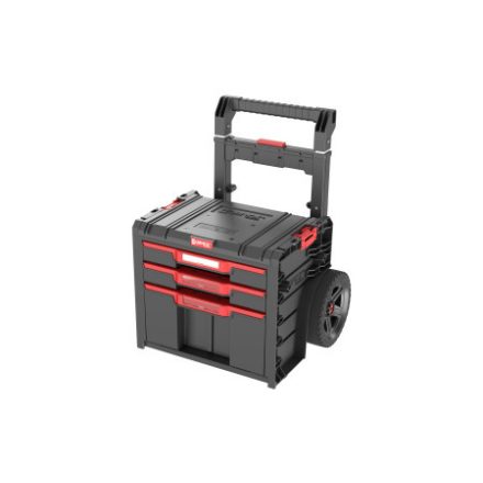 QBRICK SYSTEM PRO Náradníkový kufor na kolieskach s 3 zásuvkami