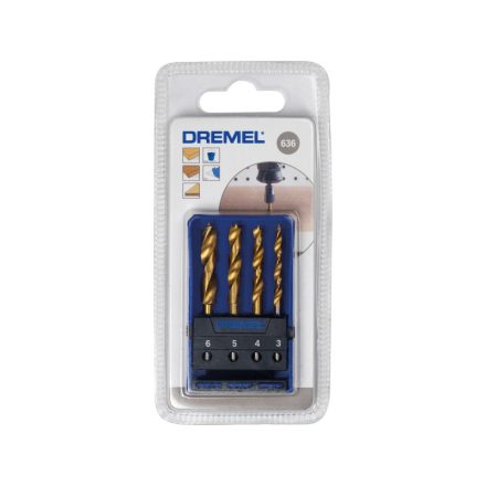 DREMEL Sada drevených vŕtacích tyčiek 4-dielna s titánovým povlakom (3-4-5-6 mm)