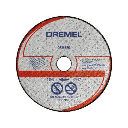DREMEL DSM520 Rezný kotúč na kameň, 77 x 11,1 mm (2 kusy)