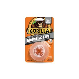 GORILLA Obojstranná lepiaca páska krištáľovo čistá 25,4 mm x 1,52 m   GORILLA Obojstranná lepiaca páska krištáľovo čistá 25,4 mm x 1,52 m