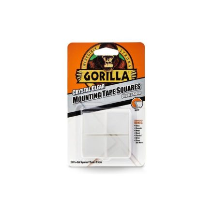 GORILLA Obojstranná lepiaca páska krištáľovo čistá 25 mm x 25 mm (24 ks)
