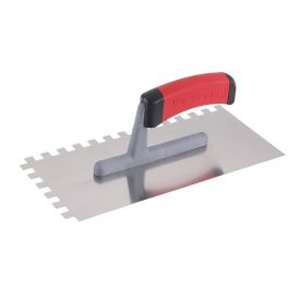 FESTA hladítko ozubené 130 x 280 mm inox 10 x 10 mm s mäkkou rukoväťou   FESTA hladítko ozubené 130 x 280 mm inox 10 x 10 mm s mäkkou rukoväťou