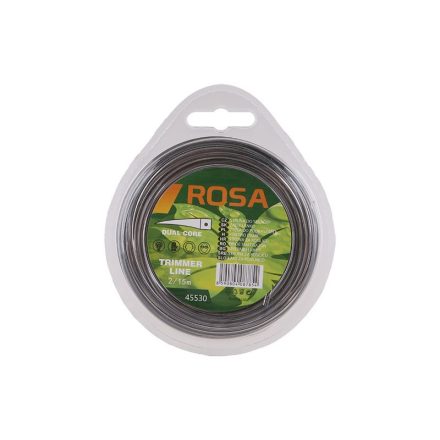 ROSA Kosačka na trávu damil 2 mm x 15 m zosilnená štvorcová