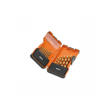 AEG Súpravový vrták 19 kusov 118° 2-10 mm HSS-G TiN DIN 338