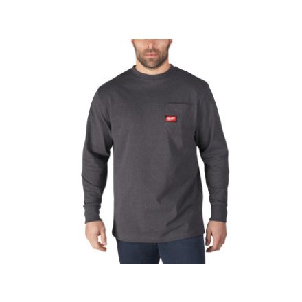 MILWAUKEE Dlhý rukáv póló sivá WTLSG-S WORKSKIN™