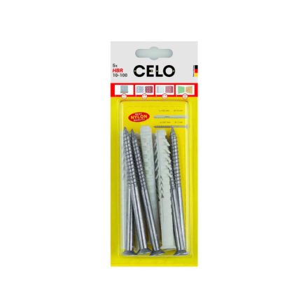 CELO Plastová hmoždinka do dutého materiálu HBR 10 x 160 + skrutka 7,0 x 167 (5 ks)