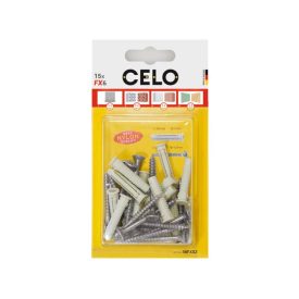CELO FX 10 univerzálna nylonová hmoždinka + 7 x 65 šesťhranná skrutka (5 ks)   CELO FX 10 univerzálna nylonová hmoždinka + 7 x 65 šesťhranná skrutka (5 ks)