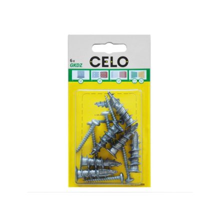 CELO Plastová samorezná hmoždinka do sadrokartónu + skrutky 4,5 x 35,6 (6 ks)