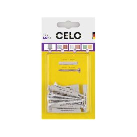 CELO MZ univerzálna hmoždinka plastová 6 x 40 + skrutka do dreva 4,5 x 50 (10 ks)   CELO MZ univerzálna hmoždinka plastová 6 x 40 + skrutka do dreva 4,5 x 50 (10 ks)