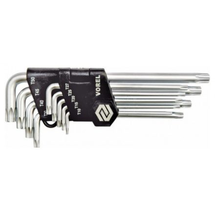 Sada kľúčov VOREL Torx 9 dielov T10-T50 CrV