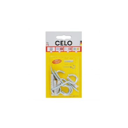 CELO NF 6 krídlová hmoždinka + 4,2 x 65 guľatá háková skrutka (5 ks)
