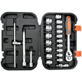 STHOR Sada nástrčných kľúčov 22 kusov 3/8" 6-22 mm   STHOR Sada nástrčných kľúčov 22 kusov 3/8" 6-22 mm