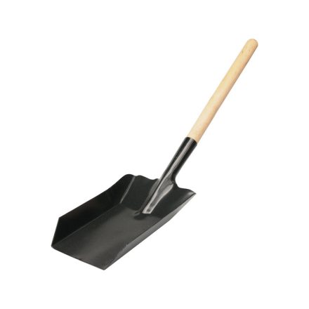 VOREL Lopata na uhlie 500 x 195 x 110 mm s krátkou drevenou rukoväťou