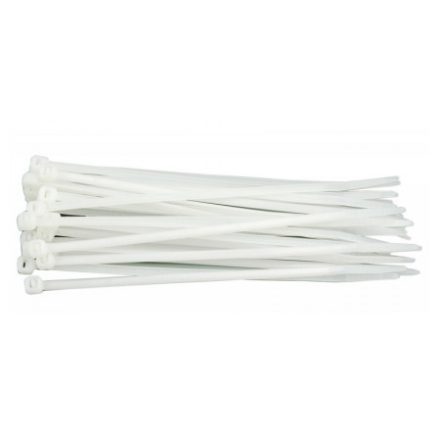 VOREL Sťahovací pásik 300 x 3,6 mm biely (100 ks)