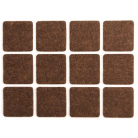 VOREL Samolepiaca protišmyková nábytková podložka na nohy štvorcová hnedá 28 x 28 mm (20 ks)   VOREL Samolepiaca protišmyková nábytková podložka na nohy štvorcová hnedá 28 x 28 mm (20 ks)