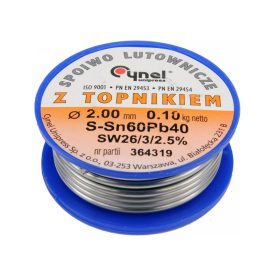 Cín na spájkovanie 2 mm 100 g Cín na spájkovanie 2 mm 100 g