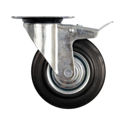 VOREL Priemyselné koleso s otočnou brzdou vidlice 125 mm 100 kg