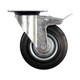 VOREL Priemyselné koleso s otočnou brzdou vidlice 160 mm 130 kg   VOREL Priemyselné koleso s otočnou brzdou vidlice 160 mm 130 kg