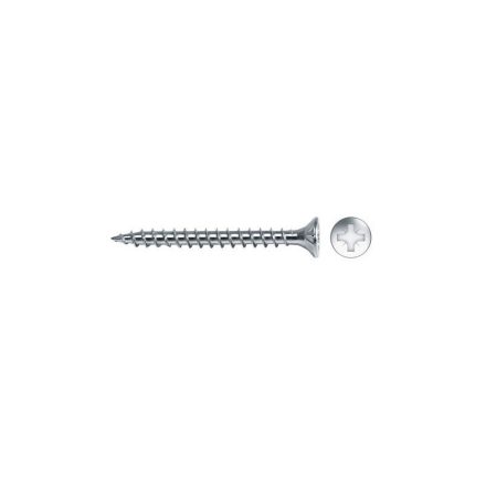 Skrutka do drevotriesky CELO VELOX 2,5 x 20 mm, celozávitová, PZ, biely zinok (300 ks)