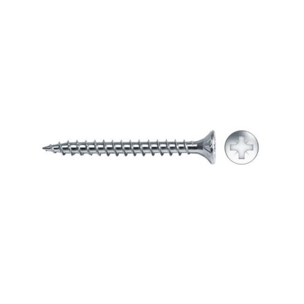 Skrutka do drevotriesky CELO VELOX 4,5 x 60 mm, plný závit, PZ, biely zinok (150 ks)