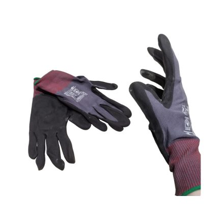 Závitové rukavice máčané protišmykové 9 GRIP GLASS