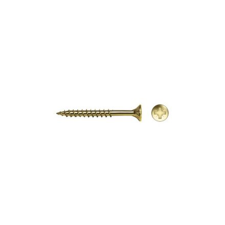Skrutka do drevotriesky CELO VELOX 4,0 x 70 mm, plný závit, PZ, biely zinok (200 ks)