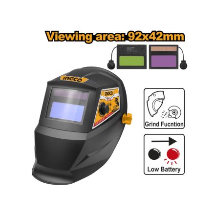 INGCO Automatický ochranný štít na zváranie so 2 senzormi