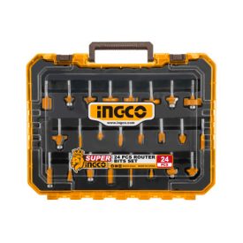 INGCO Súprava fréz na horný frézač 24 dielna 6 mm INGCO Súprava fréz na horný frézač 24 dielna 6 mm
