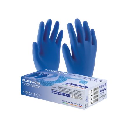 BLUERACER/XL Jednorazové nitrilové rukavice na vyšetrenie bez prášku (100 ks / krabica) XL