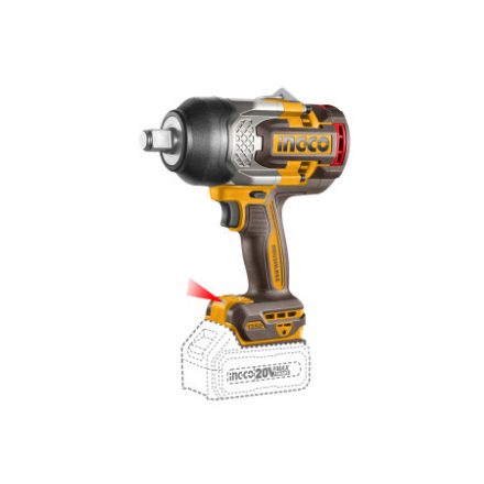 INGCO Akumulátorový impaktný skrutkovač 3/4" 1350 Nm bezuhlíkový 20 V (bez batérie a nabíjačky)
