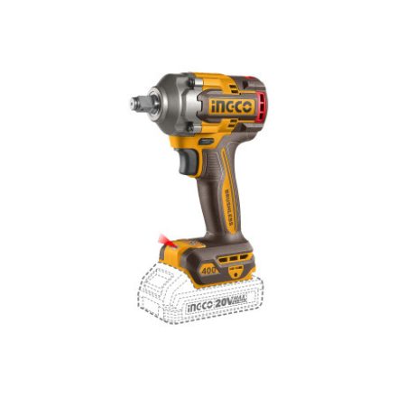 INGCO Akumulátorový impaktný skrutkovač 1/2" 400 Nm bezuhlíkový 20 V (2 x 2,0 Ah batéria + nabíjačka)
