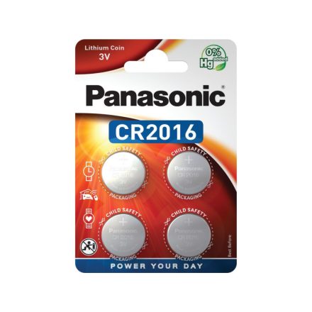 PANASONIC CR2016 lítiový mincový článok 3 V (4 ks)