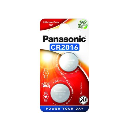 PANASONIC CR2016 lítiový mincový článok 3 V (2 ks)