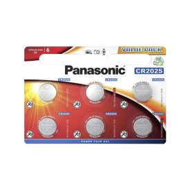 PANASONIC CR2025 lítiový mincový článok 3 V (6 ks) PANASONIC CR2025 lítiový mincový článok 3 V (6 ks)