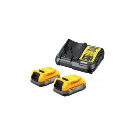 DEWALT Powerstack Súprava batérie a nabíjačky 18 V (2 x 1,7 Ah batérie) DCB1102E2   DEWALT Powerstack Súprava batérie a nabíjačky 18 V (2 x 1,7 Ah batérie) DCB1102E2