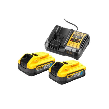 DEWALT Powerstack Súprava batérie a nabíjačky 18 V (2 x 5 Ah batérie) DCB1104H2