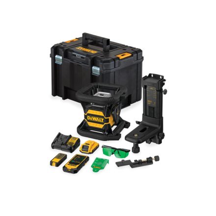 DEWALT Akumulátorový rotačný laser 18 V (zelený) (1 x 2,0 Ah batéria + nabíjačka + TSTAK) DCE080D1GS