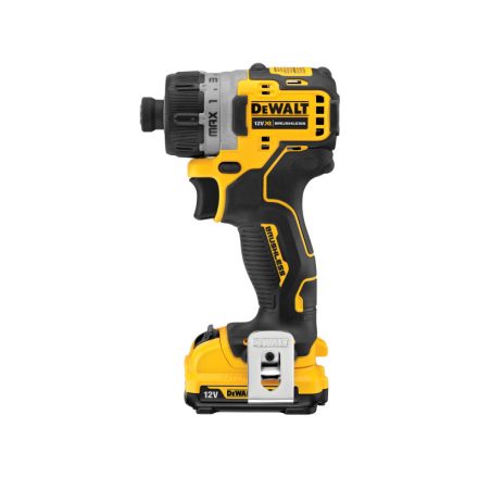 DEWALT Akumulátorový skrutkovač 12 V bez uhlíkovej kefky (2 x 2,0 Ah batérie + nabíjačka) DCF601D2