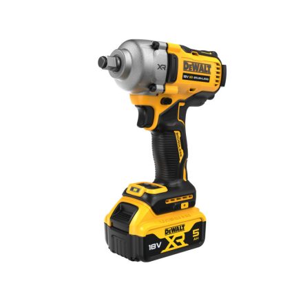 DEWALT Akumulátorový rázový uťahovák 18 V bez uhlíkovej kefky (2 x 5,0 Ah batéria + nabíjačka + TSTAK) DCF891P2T