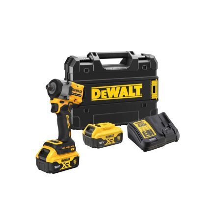 DEWALT Akumulátorový rázový utahovák 18 V 1/2" 406 Nm (2 x 5,0 Ah akumulátor + nabíjačka + TSTAK) DCF922P2T