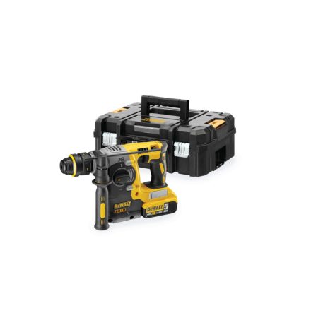 DEWALT Akumulátorová vŕtačka s príklepom 18 V bez uhlíkovej kefky (2 x 5,0 Ah akumulátor + nabíjačka + TSTAK) DCH273P2T
