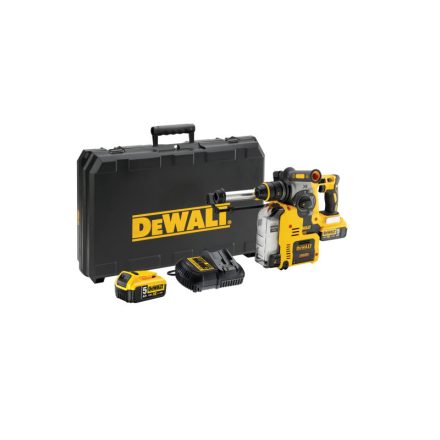 DEWALT Akumulátorová vŕtačka s príklepom 18 V bez uhlíkovej kefy (2 x 5,0 Ah batérie + nabíjačka) DCH275P2