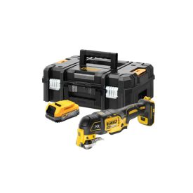 DEWALT Akumulátorový multifunkčný stroj 18 V bez uhlíkovej kefky (1 x 1,7 Ah batéria + TSTAK) DCS356E1T   DEWALT Akumulátorový multifunkčný stroj 18 V bez uhlíkovej kefky (1 x 1,7 Ah batéria + TSTAK) DCS356E1T