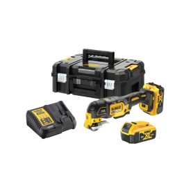 DEWALT Akumulátorový multifunkčný stroj 18 V bez uhlíkovej kefky (2 x 5,0 Ah akumulátor + nabíjačka) DCS356P2   DEWALT Akumulátorový multifunkčný stroj 18 V bez uhlíkovej kefky (2 x 5,0 Ah akumulátor + nabíjačka) DCS356P2