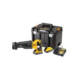 DEWALT Akumulátorová sablíková píla 18 V (2 x 5,0 Ah PowerStack akumulátor + nabíjačka) v kufri TSTAK   DEWALT Akumulátorová sablíková píla 18 V (2 x 5,0 Ah PowerStack akumulátor + nabíjačka) v kufri TSTAK