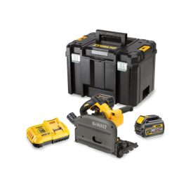 DEWALT Akumulátorová ponorná kotúčová píla 54 V bez uhlíkovej kefy (2 x 6,0 Ah batérie + nabíjačka) DCS520T2   DEWALT Akumulátorová ponorná kotúčová píla 54 V bez uhlíkovej kefy (2 x 6,0 Ah batérie + nabíjačka) DCS520T2